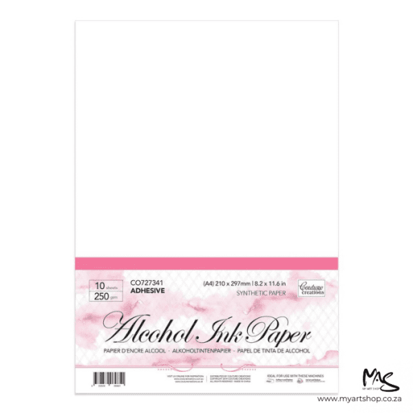 Couture Creations Alcohol Ink Paper White Adhesive