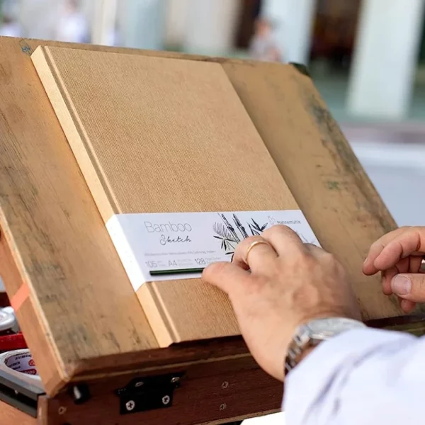 A5 Hahnemuhle BAMBOO Sketch Book on easel