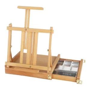 Prime Art Renoir Table Box Easel with Metal Tray Open Front View