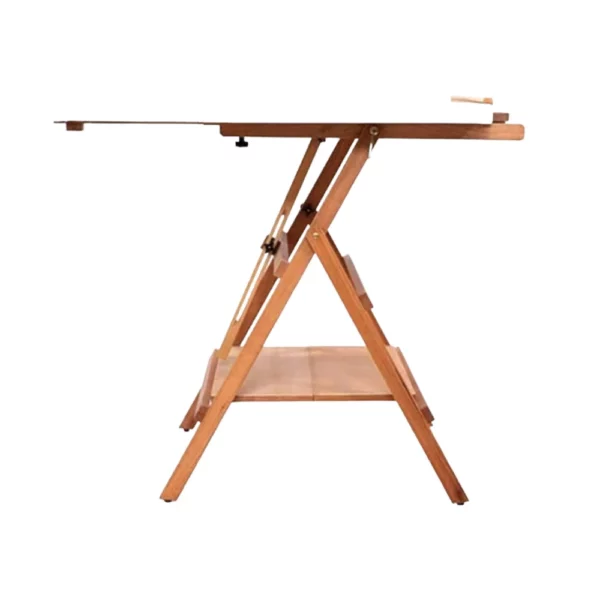 Prime Art Studio Multi Media Beech Oiled Easel Shown Laying Horizontal as work surface