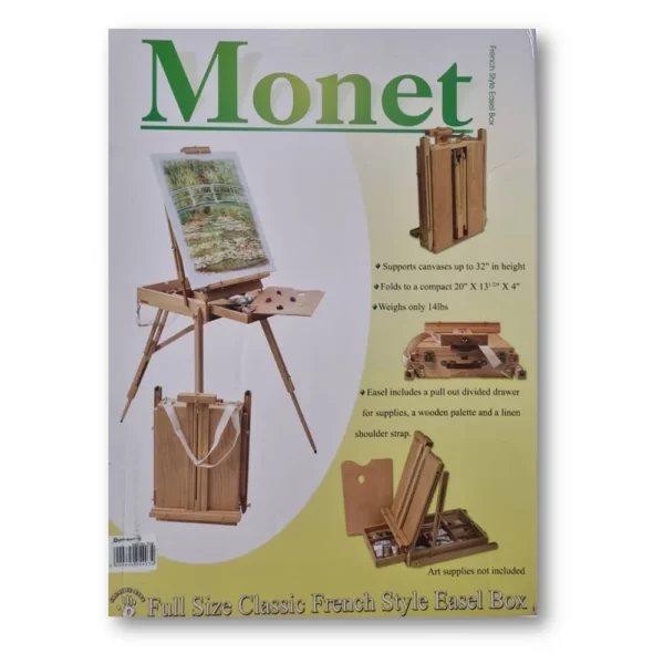 Prime Art Wooden French Box Style Easel in packaging