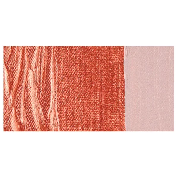 A colour swatch of a tube of Copper Amsterdam Acrylic Paint. The swatch is on a horizontal rectangle across the center of the frame. The swatch shows the colour in different gradient's. On a white background.