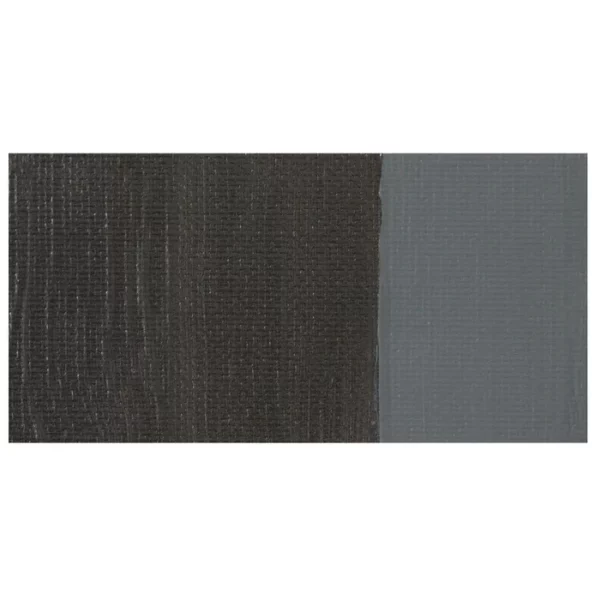 A colour swatch of a tube of Graphite Amsterdam Acrylic Paint. The swatch is on a horizontal rectangle across the center of the frame. The swatch shows the colour in different gradient's. On a white background.