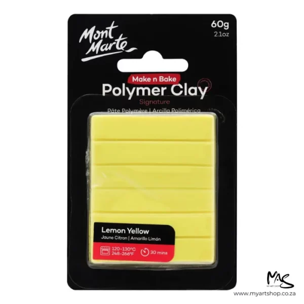 Lemon Yellow Mont Marte Polymer Clay