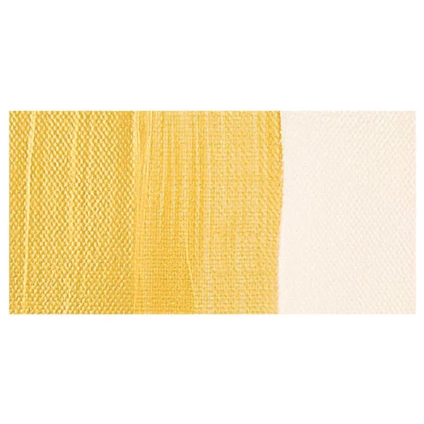 A colour swatch of a tube of Light Gold Amsterdam Acrylic Paint. The swatch is on a horizontal rectangle across the center of the frame. The swatch shows the colour in different gradient's. On a white background.