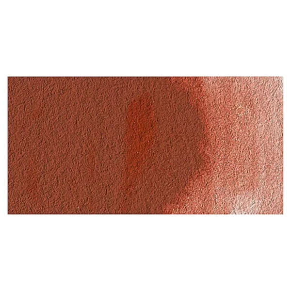 A rectangular colour swatch of Light Red Winsor and Newton Cotman Watercolour Paint is shown across the center of the frame. The colour swatch shows the tube colour in three gradients from left to right. On a white background.