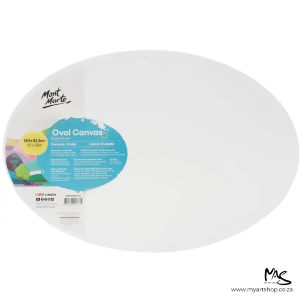 Mont Marte Oval Stretched Canvas 55.9cm x 81.3cm