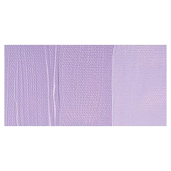 A rectangular colour swatch of Pale Violet Winsor and Newton Galeria Acrylic Paint is shown across the center of the frame. The colour swatch shows the tube colour in three gradients from left to right. On a white background.