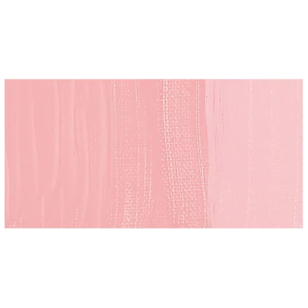 A colour swatch of a tube of Persian Rose Amsterdam Acrylic Paint. The swatch is on a horizontal rectangle across the center of the frame. The swatch shows the colour in different gradient's. On a white background.