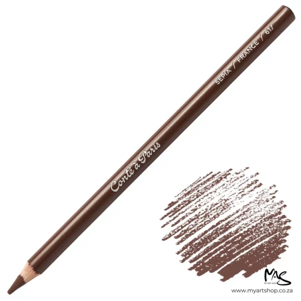 Sepia Conte Drawing Pencil Round