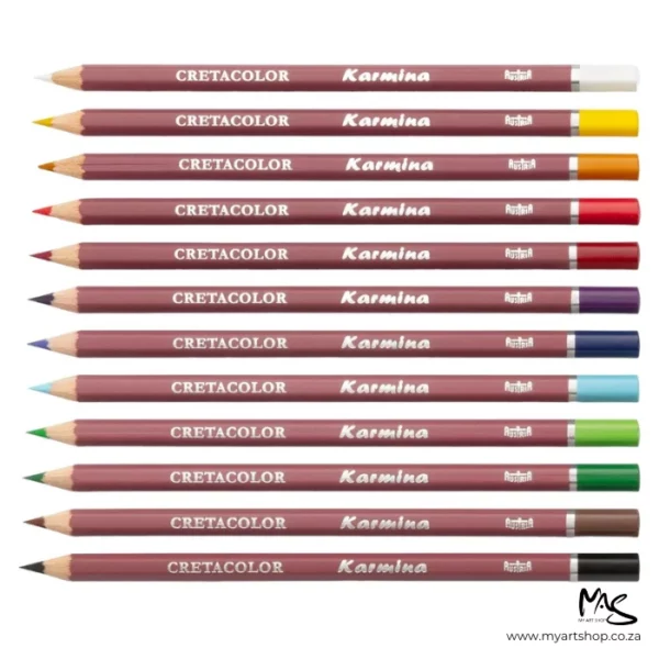 Set of 12 Cretacolor Karmina Waterproof Artist Pencils