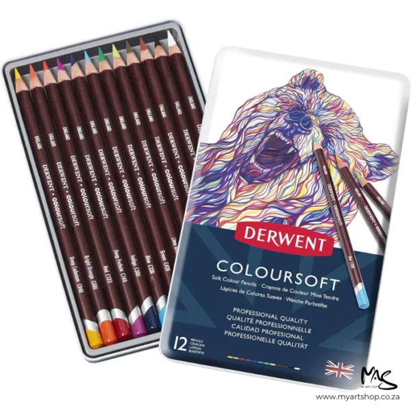Set of 12 Derwent Coloursoft Pencils