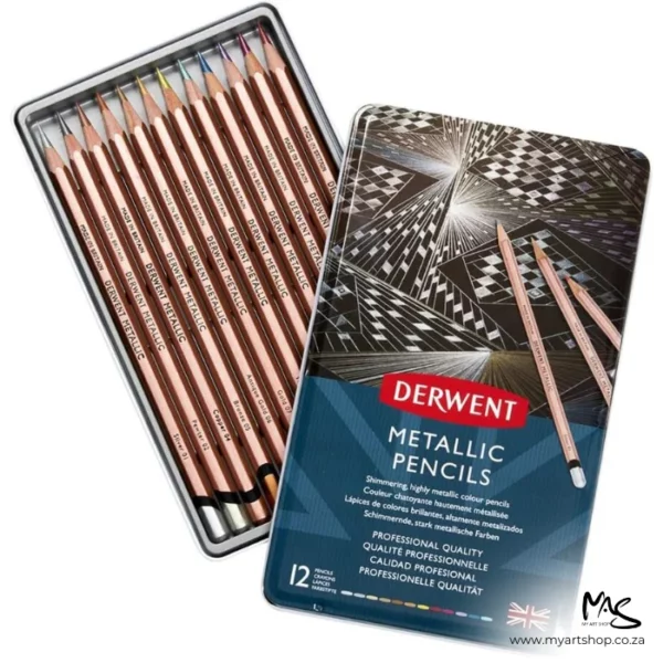 Set of 12 Derwent Metallic Pencils