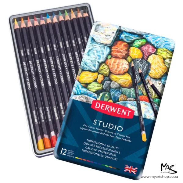 Set of 12 Derwent Studio Coloured Pencils