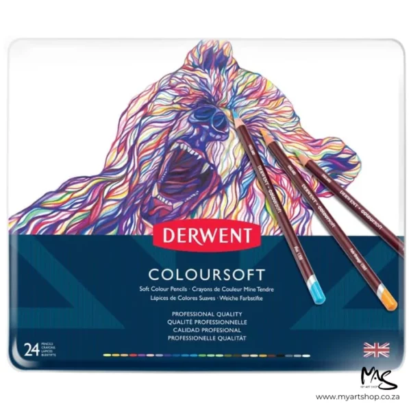 Set of 24 Derwent Coloursoft Pencils
