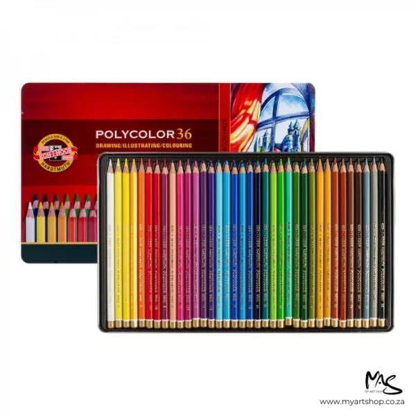 Set of 36 Koh-I-Noor Polycolor Pencils