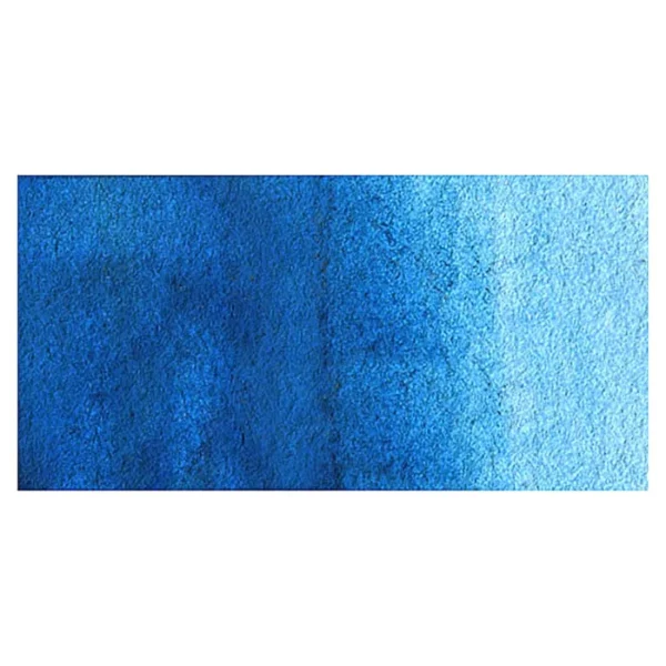 A rectangular colour swatch of Turquoise Winsor and Newton Cotman Watercolour Paint is shown across the center of the frame. The colour swatch shows the tube colour in three gradients from left to right. On a white background.