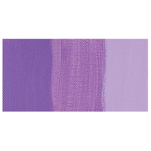 A colour swatch of a tube of Ultramarine Violet Amsterdam Acrylic Paint. The swatch is on a horizontal rectangle across the center of the frame. The swatch shows the colour in different gradient's. On a white background.