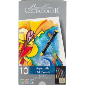10's Cretacolor Aqua Stic Aquarelle Oil Pastels Set Box Front View
