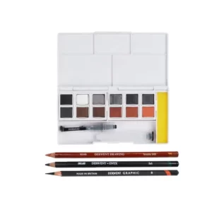 Derwent Shade & Tone Watercolour Paint Pan Set Open