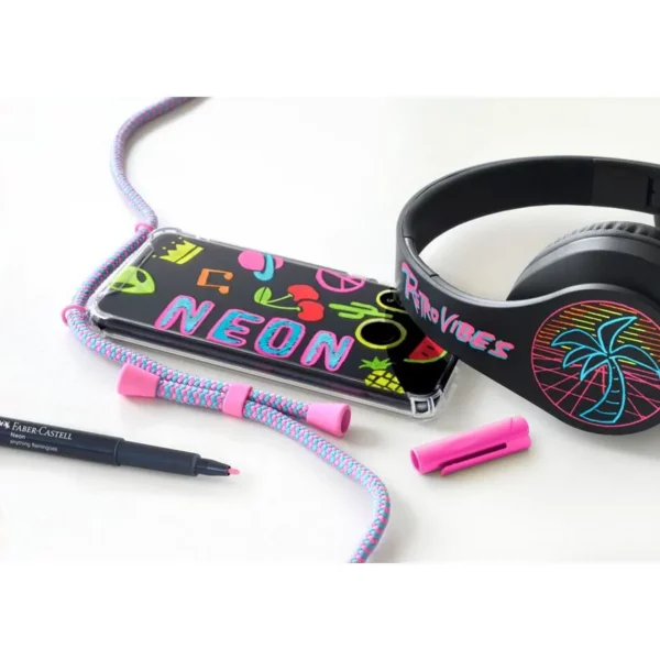 Faber Castell Neon Marker Set in use on a watch