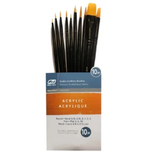 Pro-Art Acrylic Gold Brush Set 10 piece