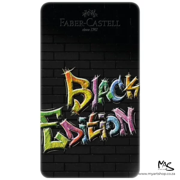 Set of 12 Faber Castell BLACK Edition Colour Pencils in Tin