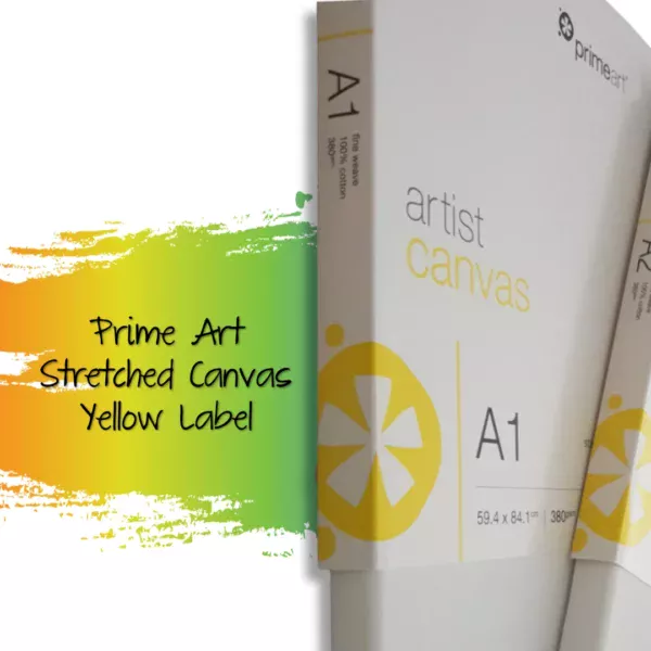 Stretched Canvas Yellow Label