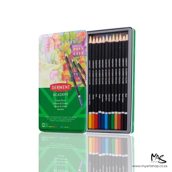 Set of 12 Derwent Academy Coloured Pencils