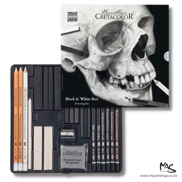 Cretacolor Black and White Drawing Set Skull Edition
