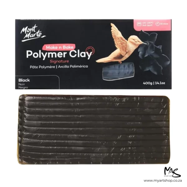 Black Mont Marte Polymer Clay 400 gram