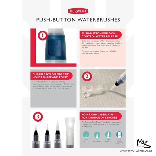 Derwent Push Button Water Brush