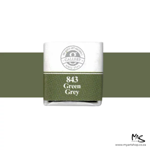 Green Grey Mungyo Professional Watercolour Half Pan