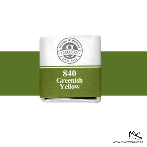 Greenish Yellow Mungyo Professional Watercolour Half Pan