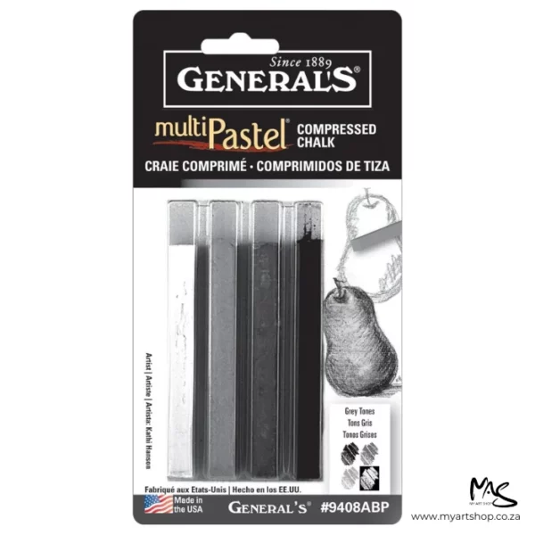Grey Tone Multi Pastel 4 Piece Set - General Pencil Co. Inc.