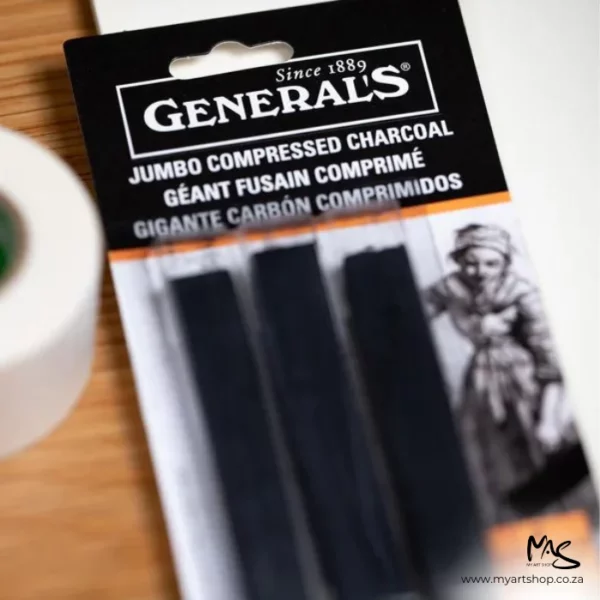 Jumbo Compressed Charcoal Sticks - General Pencil Co. Inc.