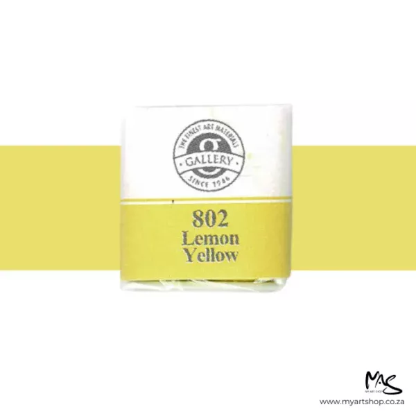 Lemon Yellow Mungyo Professional Watercolour Half Pan