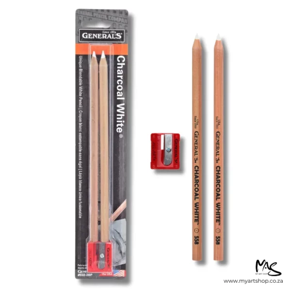 White Charcoal Pencils and Sharpener Kit - General Pencil Co. Inc.