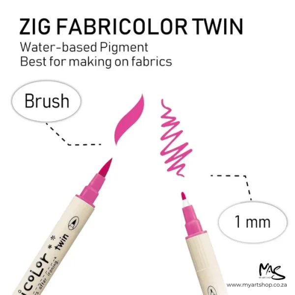 Zig Fabricolor Twin Tip Fabric Marker Set