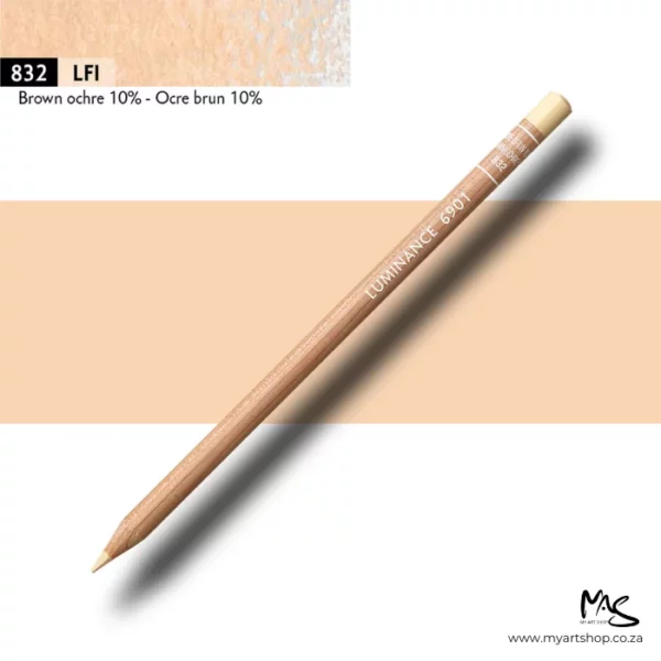 Brown Ochre 10% Caran D'Ache Luminance 6901 Colour Pencil