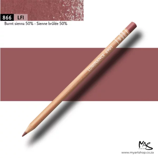 Burnt Sienna 50% Caran D'Ache Luminance 6901 Colour Pencil