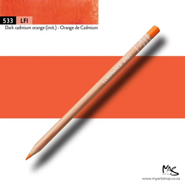 Dark Cadmium Orange Caran D'Ache Luminance 6901 Colour Pencil