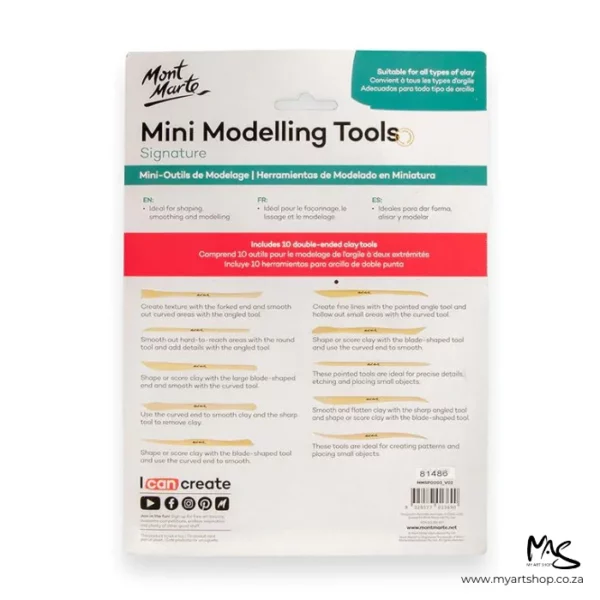 Mont Marte Signature Mini Modelling Tool Set 10 piece