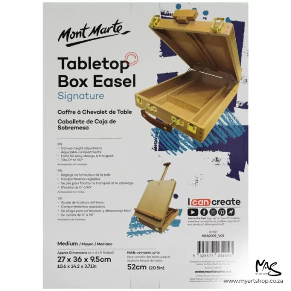 Mont Marte Signature Tabletop Box Easel Medium