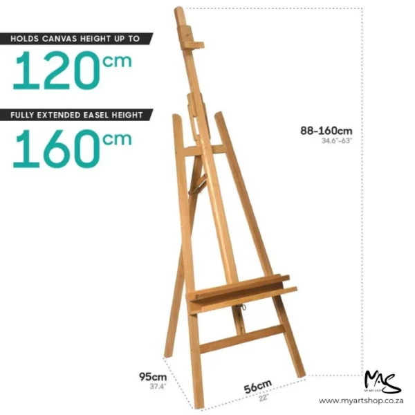 Mont Marte Wooden Floor Easel with Tilt