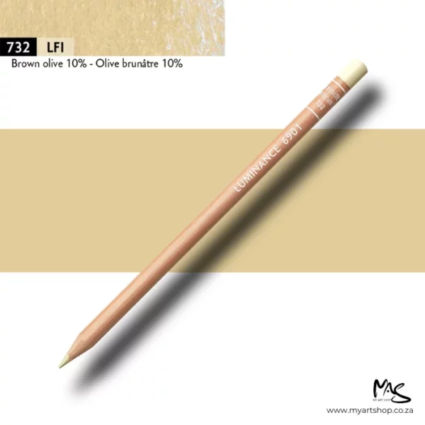 Olive Brown 10% Caran D'Ache Luminance 6901 Colour Pencil