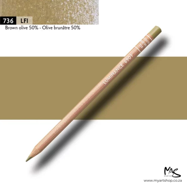 Olive Brown 50% Caran D'Ache Luminance 6901 Colour Pencil