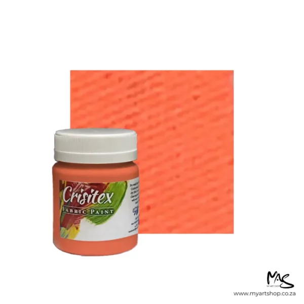 Orange Crisitex Fluorescent Fabric Paint 120ml