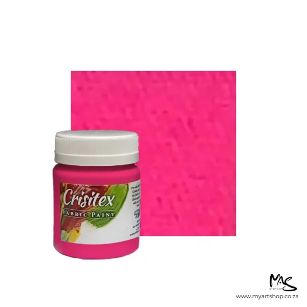 Pink Crisitex Fluorescent Fabric Paint 120ml