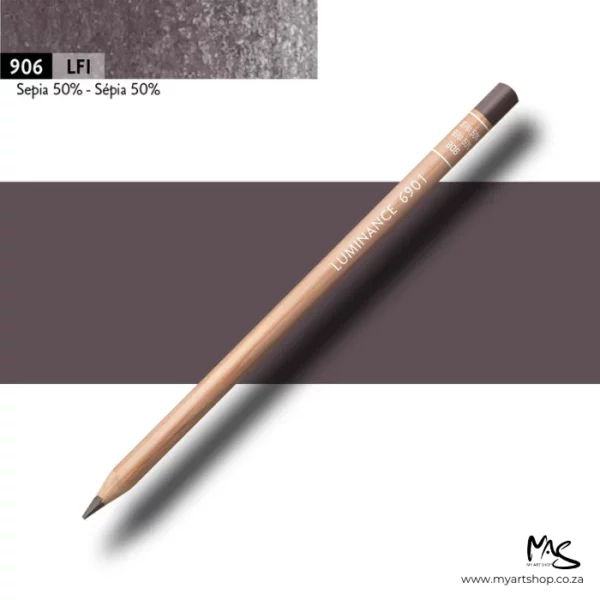 Sepia 50% Caran D'Ache Luminance 6901 Colour Pencil